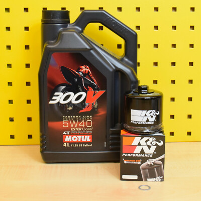 Aprilia Tuono V4 K&N Ölfilter + Öl Motul 300V 5w40 Motoröl Factory R APRC