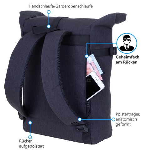 Rucksack Herren Damen Kurierrucksack Elephant Laptop Tasche AllDay Large 12962 - Bild 21 von 70