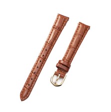 13mm Voguestrap Brown Alligator Grain Padded Dress/Formal Womens Watch Band