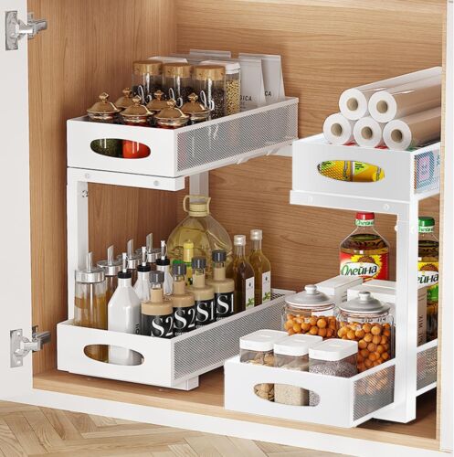 New- Sink Organizers and Storage Bathroom, 5 Level Adjustable Under Sin