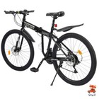 26'' Mountain Bike Adult Bicycle Foldable Mountain Bike Adjustable Seat Height