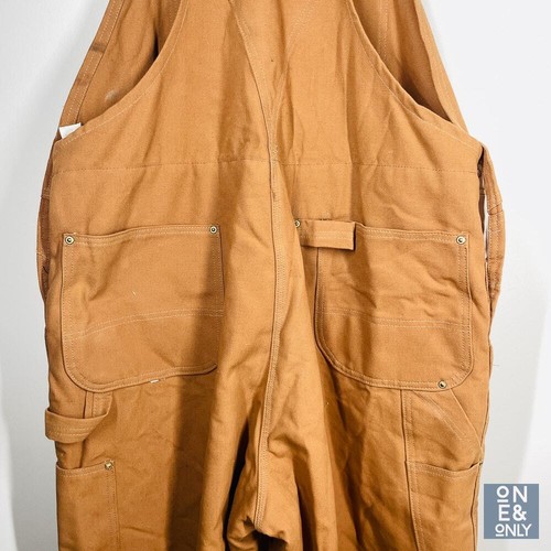 Vintage CARHARTT 2 Piece Set Mens Size 54 Brown Chore Coat Jacket Bib Overalls - Picture 10 of 24