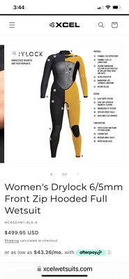 #ad Xcel Drylock Wetsuit $325.00