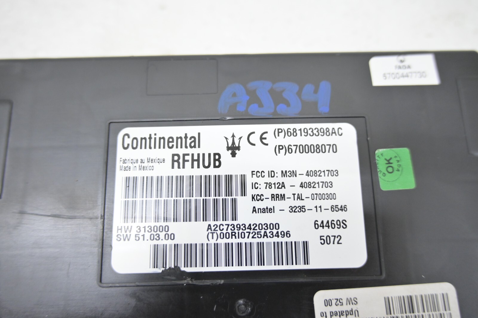 ⭐ 14-21 Maserati Quattro Ghibli Remote Keyless Entry Start Control Modul Ecu Oem