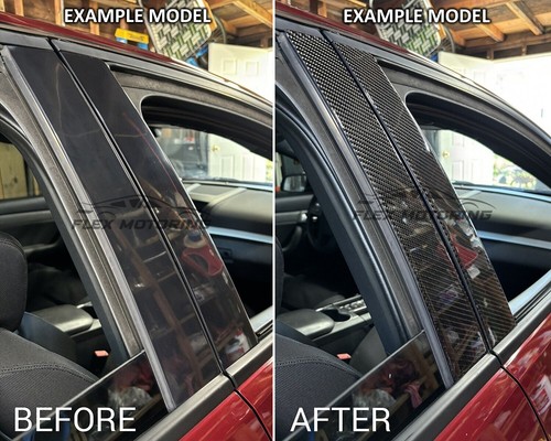 USA Made Real Carbon Fiber Pillar Post Trim 6PC FOR 2016-2023 Nissan Maxima - Picture 6 of 9