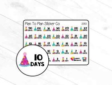 2283  Birthday Countdown Planner Stickers.