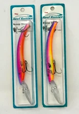 * THE REEF RUNNER * DEEP DIVER ' 800 SERIES ' #14 BUBBLE GUM ' LOT OF 2 '