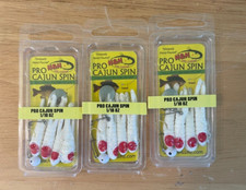 3 PACKS H&H PRO CAJUN SPIN 1/16 OZ  NICKEL WITH 3 SPARE TAILS EACH PACK