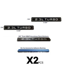 New 2.3l Turbo Interceptor Style Emblem Polyurethane Resin Emblem Decal 4pc Set New 2.3l Turbo Interceptor Style Emblem Polyurethane Resin Emblem Decal 4pc Set