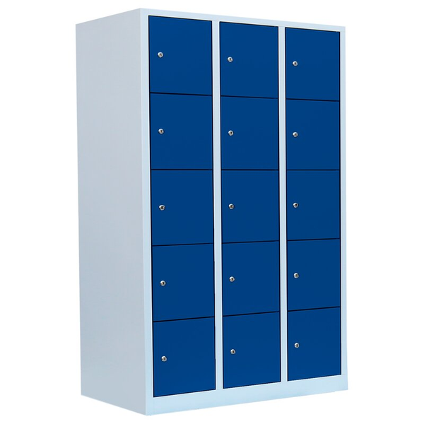 SchließFachschrank 15 FäCher Kompl. Montiert Metallspind FäCherschrank Spind-image