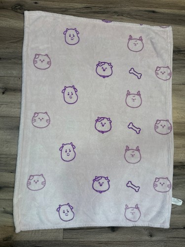 Miniso Baby Blanket 80cm X 100cm Pink Animal Print Soft Polyester