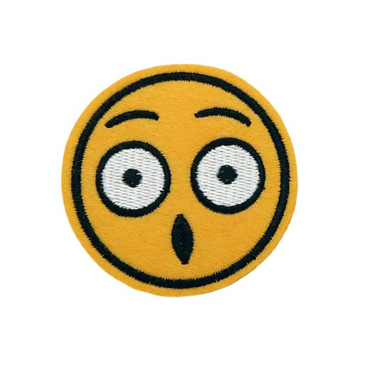 Flushed Cursed Emoji Embroidered Iron-on Patch 