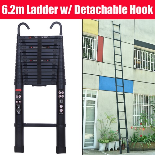 Escalera telescópica portátil de uso pesado de 2.6-6.2M de aluminio extensible - Imagen 34 de 36