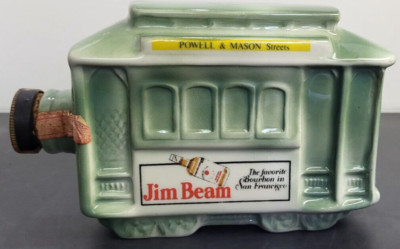 Vtg 1968 Jim Beam Bourbon  Decanter San Francisco Trolley Cable Street Car EMPTY