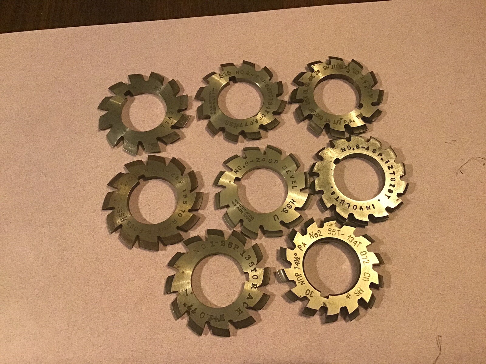 8 Milling Gear Cutters Involute/Bevel Gear Cutters Mixed Lot 24 DP. eBay