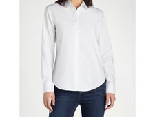 Time and Tru Womens Button Down Shirt with Long Sleeves White Size XL