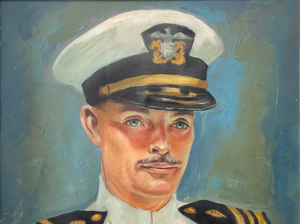 🔥 Importante Pintura al Óleo Retrato EYVIND EARLE Temprano Disney, 1945 - ¡GUAU! Foto 4 de 4