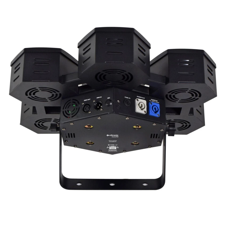 2 x Citronic CosmoPAR 7x40W COB LED RGBW PAR Light With DMX Cable - Image 2 of 4