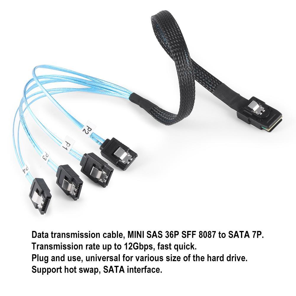Cabledeconn G0101 MINI SAS 36P SFF 8087 to SATA 7P Hard Drive