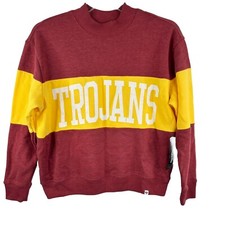 47 Brand USC Trojans Women's Red  Gold Oversized Sweatshirt Size Small NWT