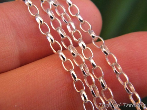 OVAL ROLO Chain - 100% SOLID 925 Sterling Silver (options) - Picture 16 of 23