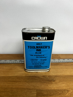 Crown Toolmaker s Ink Blue 6017 - 1 Quart Industrial Layout Marking Ink