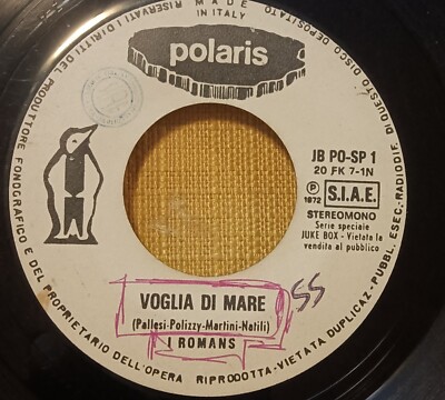 I Romans / Peppino Di Capri E I New Rockers - Voglia Di Mare / (7'' Jukebox)