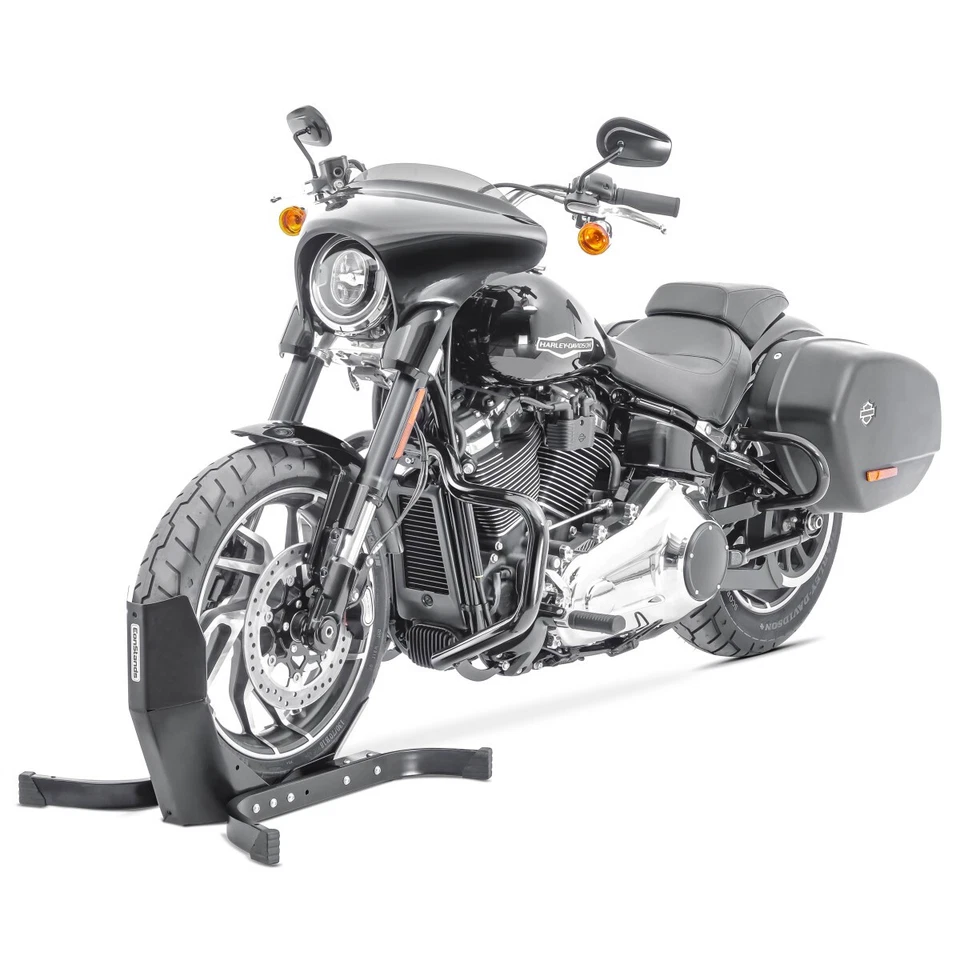 Paramotore Mustache per Harley Softail Sport Glide 18-23 nero - Immagine 2 di 4