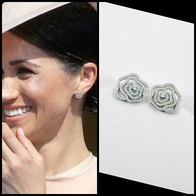 LAST PAIR! meghan markle Royal Rose Stud earrings