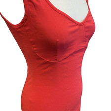 PLT Red Cup Detail Strappy Midi Dress UK 10. JE7