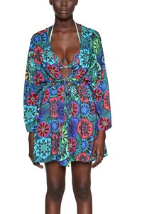 Détails Sur Desigual Vibrant Janelle Robe De Plage Caftan Xs L Uk 8 14 Imprimé Afficher Le Titre Dorigine