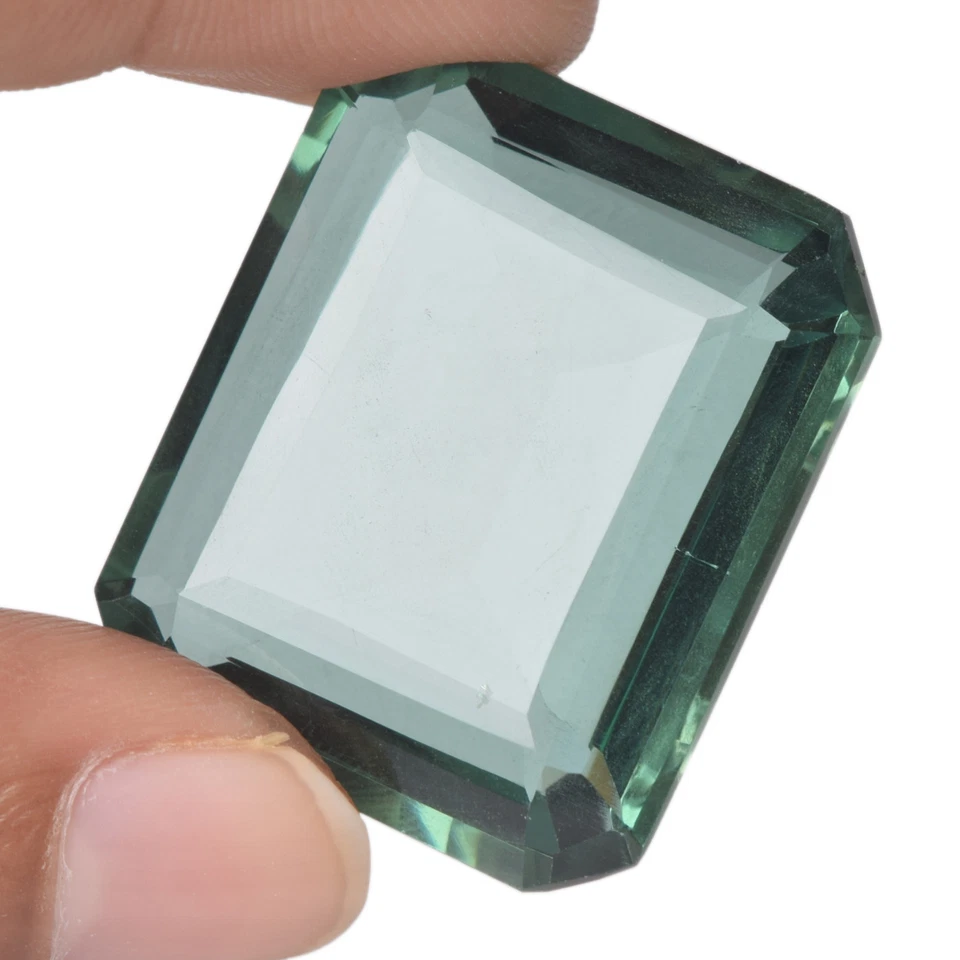 Piedra preciosa suelta corte esmeralda amatista verde única brasileña 59,00 quilates BL-994 Foto 3 de 4