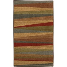 Throw Rug Area Sunset Sierra 3 ft. x 4 ft. Machine Washable Striped Pattern