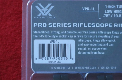 Vortex Viper Pro Riflescope Rings - Thumbnail 2