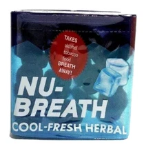 Nu-Breath Full Box of 12 Herbal Breath Fresheners Nubreath Mints New Packaging