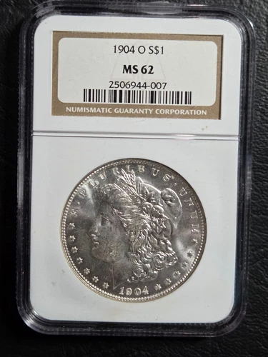 Beautiful 1904 O Morgan Silver Dollar NGC Graded MS 62