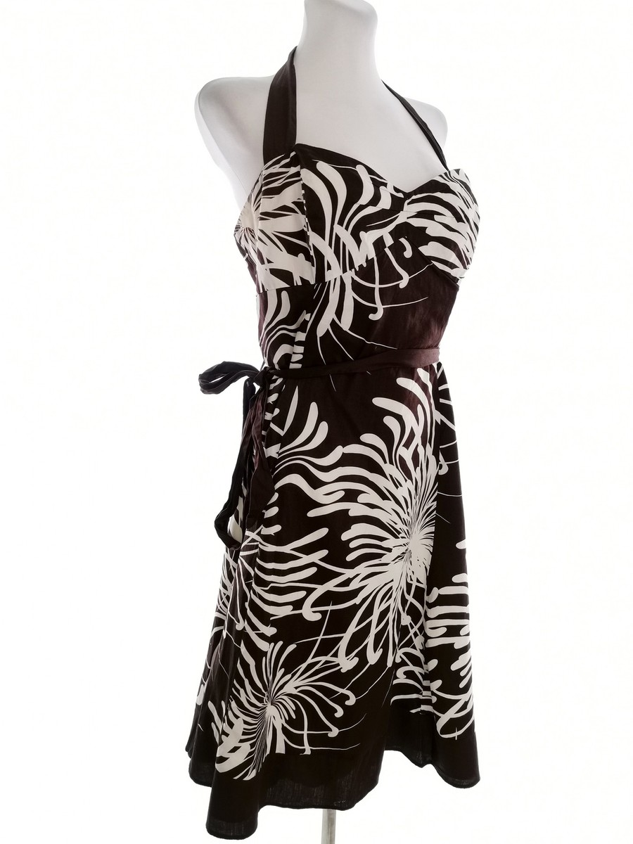 Rocha. John Rocha Size 18 (46) Brown Long Maxi Dress Cotton Rocha. John Rocha Size 18 (46) Brown Long Maxi Dress Cotton