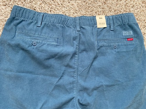 Levi's XX Chino EZ Taillenshorts Herren Cord 8" Schrittlänge Kordelzug blau XL $ 59 - Bild 7 von 14
