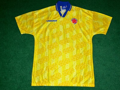 UMBRO コロンビア代表 シャツ Lサイズ1994南米アンブロ Colombia Colombia 1994 World Cup LARGE Umbro Jersey Shirt Jersey