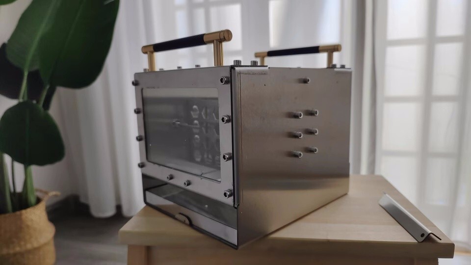 Portable Tabletop Charcoal Grill BBQ Camping Picnic Cooker Air Vent