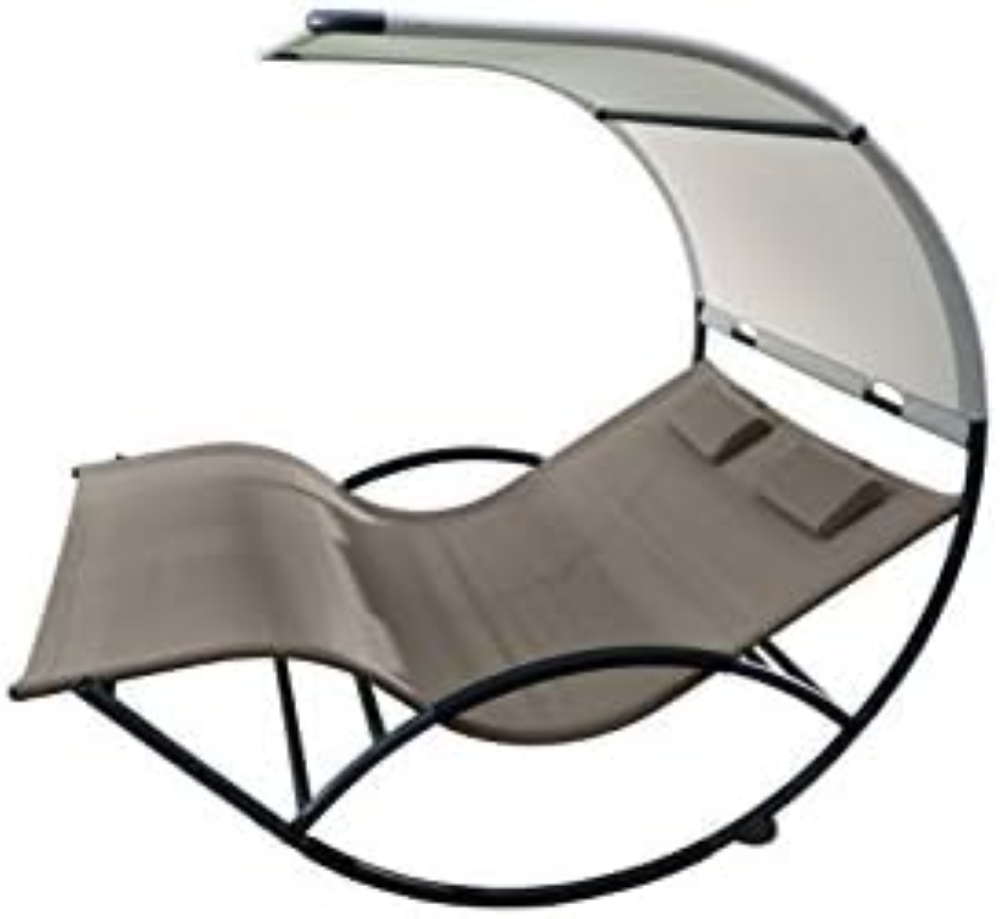 Vivere CHAISERKAL-CO Double Chaise Rocker 204 kg, Grigio Talpa
