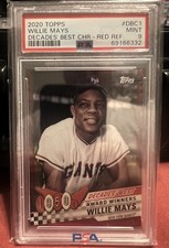 2020 Topps Decades' Best Chrome #DBC1 Willie Mays SSP RED /10 POP 1