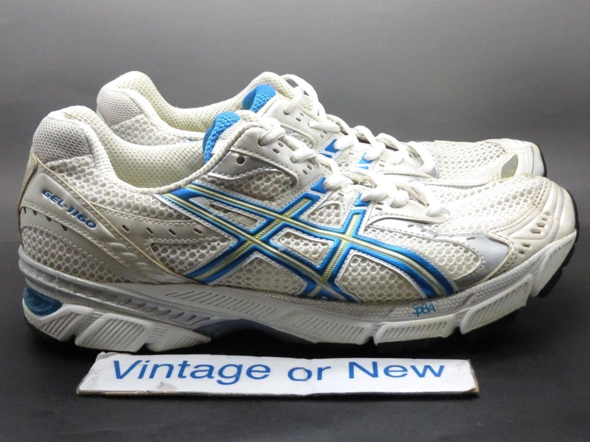 Women s Asics Gel 1160 White Blue Yellow Running Shoes T0J8N sz 10