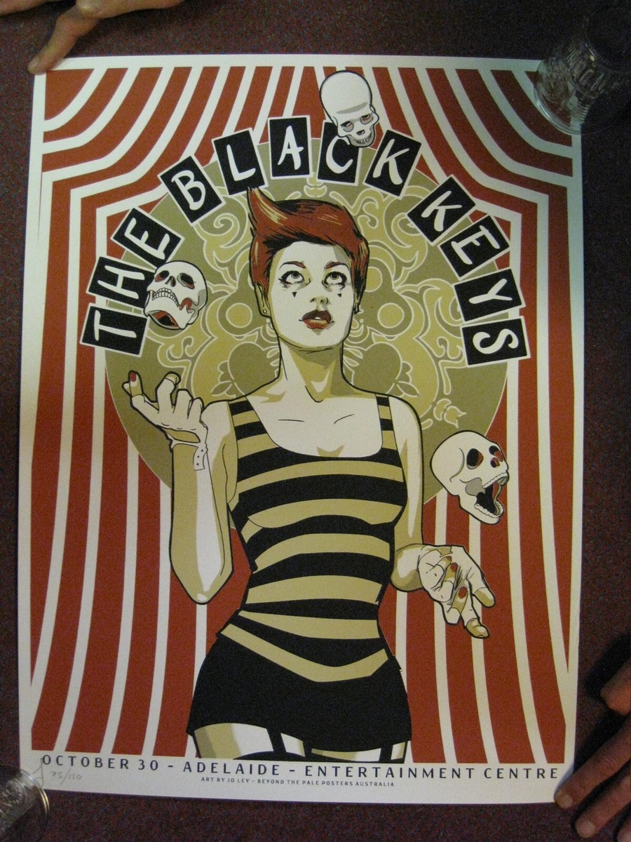 The Black Keys Poster Silk Screen S/N October 30 Adelaide | eBay