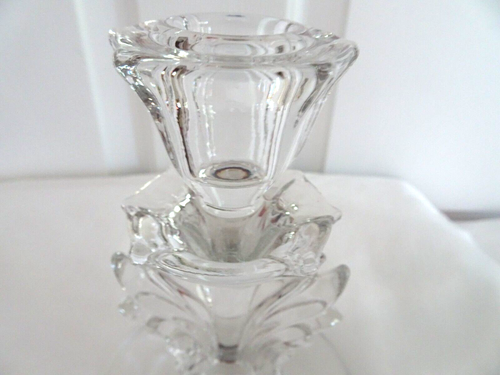 Candelabro cónico contemporáneo de cristal de plomo de 6"-Juego de 2-NUEVO - Imagen 4 de 5