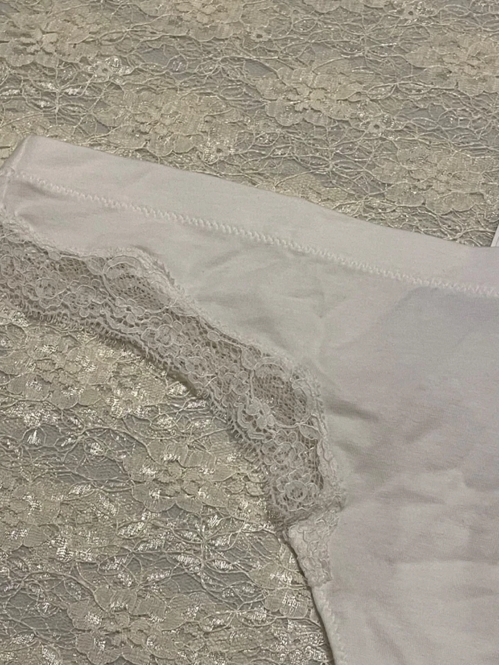 Tanga Panty La Perla Villa Toscana Dolce XL Algodón Blanco Foto 2 de 2