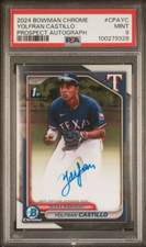 Yolfran Castillo PSA 9 2024 1st Bowman Chrome AUTO Prospect AUTOGRAPH RC