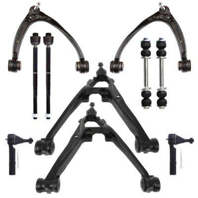 Front Upper Lower Control Arms Tie Rod For 2007-2013 Chevrolet Silverado 1500