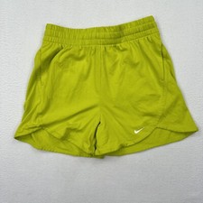 Nike Dri-Fit Girls Shorts Size Youth XL High Rise Knit Green DX4965