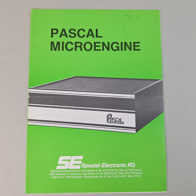 PASCAL Microengine. Western Digital WD/90. SE Spezial-Electronic. 1979. Prospekt